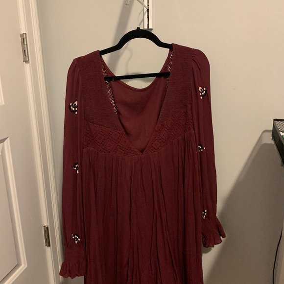 FREE PEOPLE Plum Moya Embroidered Mini Dress - Picture 3 of 4
